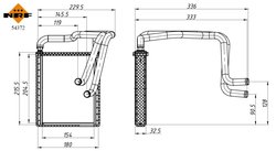 Schimbator caldura incalzire habitaclu NRF 54372