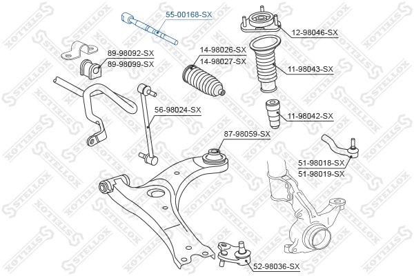BIELETA DIRECTIE STELLOX 55-00168-SX - Compatibil cu TOYOTA