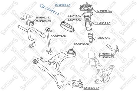 BIELETA DIRECTIE STELLOX 55-00168-SX - Compatibil cu TOYOTA