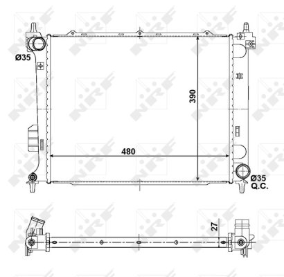Radiator racire motor NRF 56057