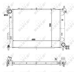 Radiator racire motor NRF 56057