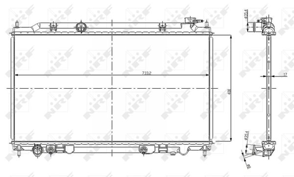 Radiator racire motor NRF 56080