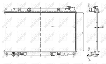 Radiator racire motor NRF 56080