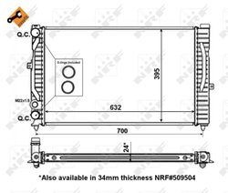 Radiator racire motor NRF 56127