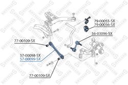 BRAT SUSPENSIE STELLOX 57-00099-SX - Compatibil cu AUDI, SEAT, SKODA, VW