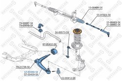 BRAT SUSPENSIE STELLOX 57-03440-SX - Compatibil cu FIAT, OPEL, SAAB