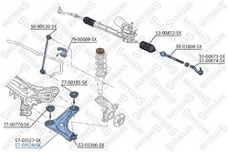 BRAT SUSPENSIE STELLOX 57-03528-SX - Compatibil cu CITROEN, HONDA, PEUGEOT