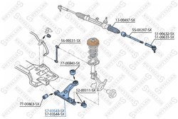 BRAT SUSPENSIE STELLOX 57-03543-SX - Compatibil cu ABARTH, ALFA ROMEO, CITROEN, FIAT, PEUGEOT