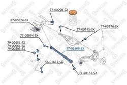 BRAT SUSPENSIE STELLOX 57-03668-SX - Compatibil cu BMW, VOLVO