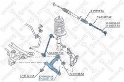 BRAT SUSPENSIE STELLOX 57-04021-SX - Compatibil cu FORD