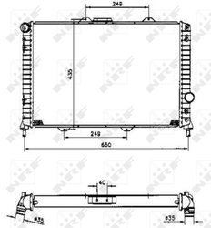 Radiator racire motor NRF 58254