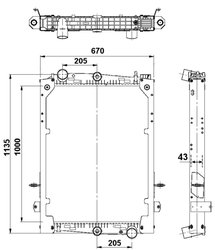 RADIATOR RACIRE MOTOR NRF 58280 - Compatibil cu DAF