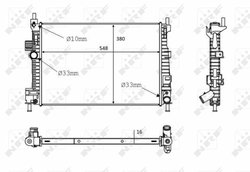Radiator racire motor NRF 58289