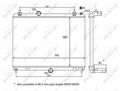 Radiator racire motor NRF 58468