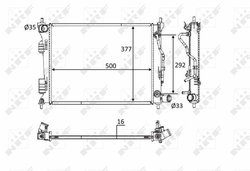RADIATOR RACIRE MOTOR NRF 58556 - Compatibil cu HYUNDAI, KIA