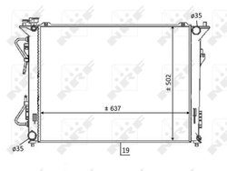 Radiator racire motor NRF 59064
