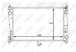 Radiator racire motor NRF 59084