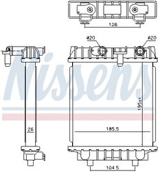 Radiator racire motor Nissens 606644
