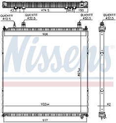 Radiator racire motor Nissens 606764