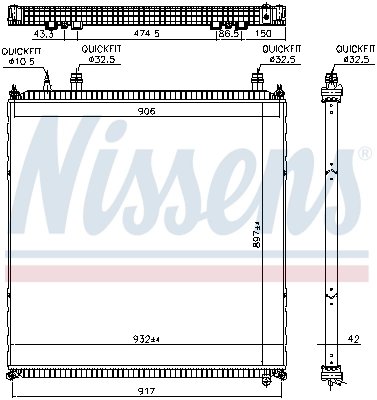 Radiator racire motor Nissens 606764