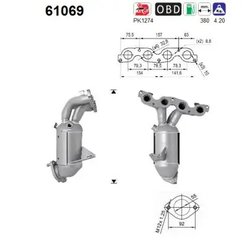 CATALIZATOR AS 61069 - Compatibil cu HYUNDAI