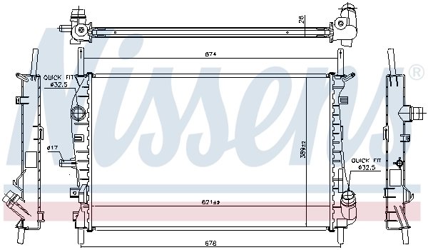 Radiator racire motor Nissens 62023A