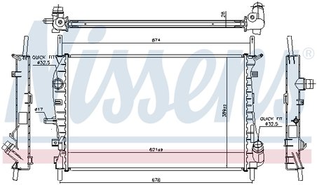 Radiator racire motor Nissens 62023A