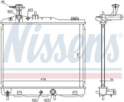 Radiator racire motor Nissens 628982