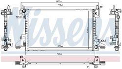 RADIATOR RACIRE MOTOR NISSENS 630766 - Compatibil cu CHEVROLET, OPEL, VAUXHALL