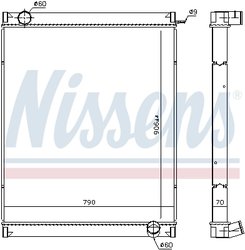 RADIATOR RACIRE MOTOR NISSENS 63444 - Compatibil cu IRISBUS, RENAULT TRUCKS