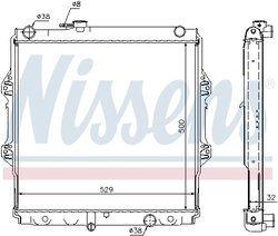 Radiator racire motor Nissens 64598A