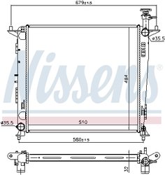 RADIATOR RACIRE MOTOR NISSENS 666222 - Compatibil cu KIA