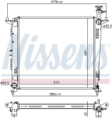 Radiator racire motor Nissens 666222