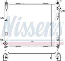 Radiator racire motor Nissens 68746