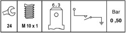 Senzor presiune ulei HELLA 6ZL 009 600-071