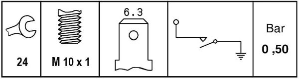 Senzor presiune ulei HELLA 6ZL 009 600-071
