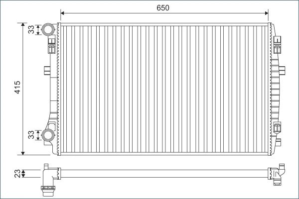 RADIATOR RACIRE MOTOR VALEO 701129 - Compatibil cu AUDI, CUPRA, SEAT, SKODA, VW