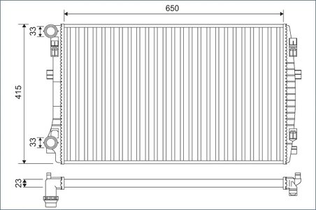RADIATOR RACIRE MOTOR VALEO 701129 - Compatibil cu AUDI, CUPRA, SEAT, SKODA, VW
