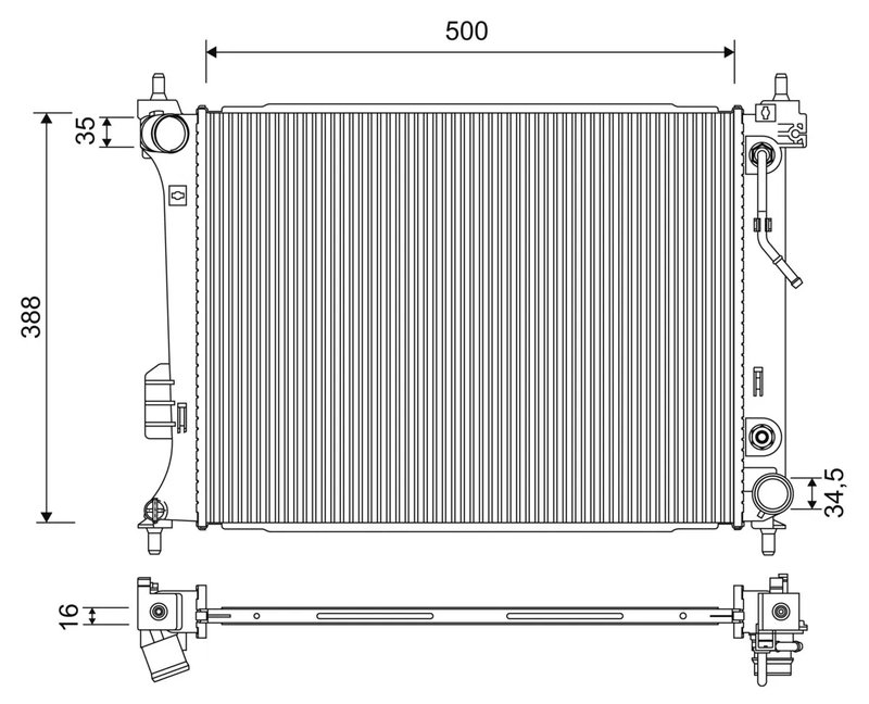 Radiator racire motor Valeo 701254
