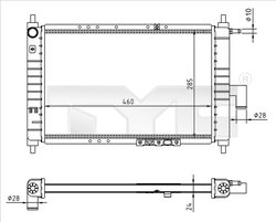 Radiator racire motor TYC 706-0023-R