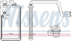 SCHIMBATOR CALDURA INCALZIRE HABITACLU NISSENS 707074 - Compatibil cu CITROEN, MITSUBISHI, PEUGEOT