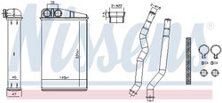 SCHIMBATOR CALDURA INCALZIRE HABITACLU NISSENS 707270 - Compatibil cu CITROEN, PEUGEOT, TOYOTA