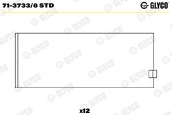Cuzineti biela Glyco 71-3733/6 STD
