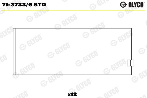 CUZINETI BIELA GLYCO 71-3733/6 STD - Compatibil cu ALPINE, CITROEN, DE LOREAN, LANCIA, PEUGEOT, RENAULT, VOLVO