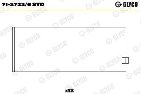 CUZINETI BIELA GLYCO 71-3733/6 STD - Compatibil cu ALPINE, CITROEN, DE LOREAN, LANCIA, PEUGEOT, RENAULT, VOLVO
