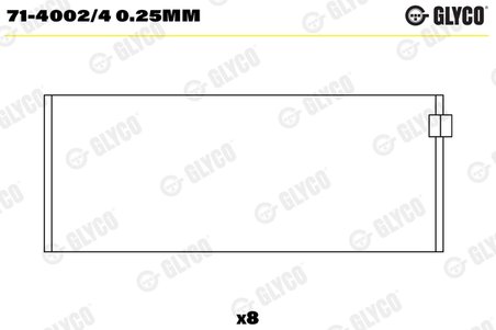 CUZINETI BIELA GLYCO 71-4002/4 0.25MM - Compatibil cu MERCEDES-BENZ, MERCEDES-BENZ (BBDC)
