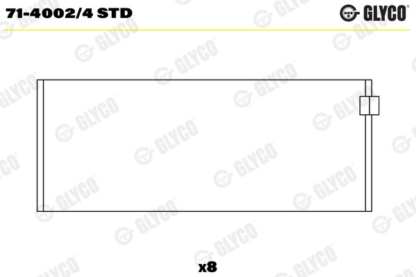 CUZINETI BIELA GLYCO 71-4002/4 STD - Compatibil cu MERCEDES-BENZ, MERCEDES-BENZ (BBDC)