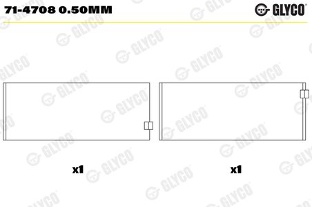 Cuzineti biela Glyco 71-4708 0.50mm