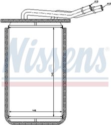 Schimbator caldura incalzire habitaclu Nissens 71769