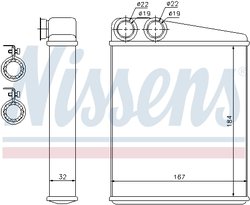 Schimbator caldura incalzire habitaclu Nissens 72047